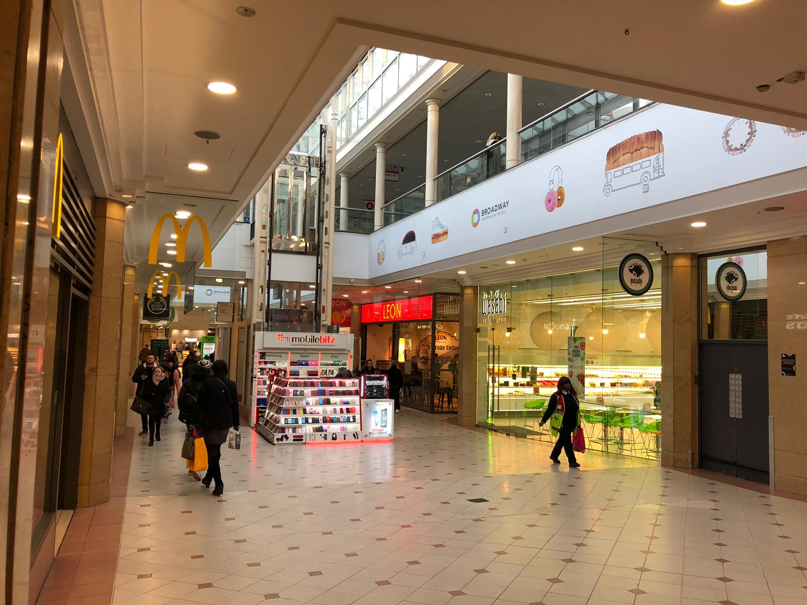 West London busy mall & transport hub for brand promotions LoLive